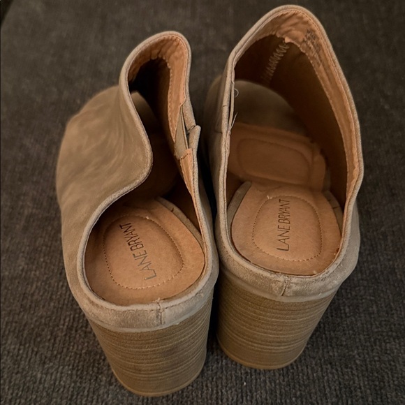 Lane Bryant Tan Block Heel Mules (10 Wide) - Picture 4 of 6